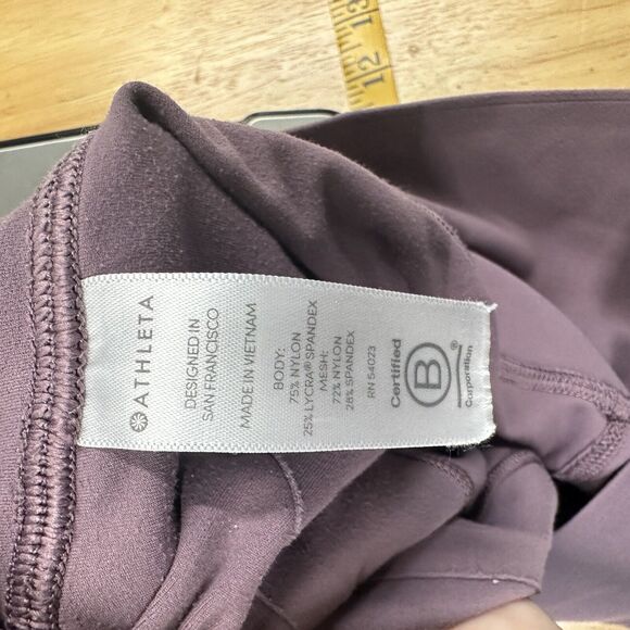 Athleta Formation 7/8 Tight Legging Medium High Rise Sheer Panel Volcanic Violet - Picture 11 of 15